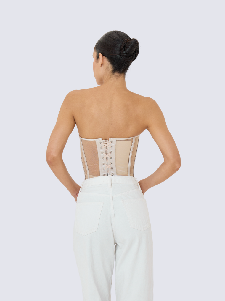 Fashion Ave Red Rhinestone Corset Top