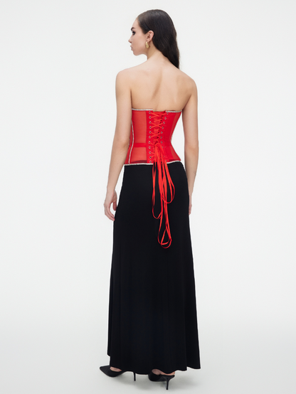 Fashion Ave Rhinestone Trim Secret Form Corset