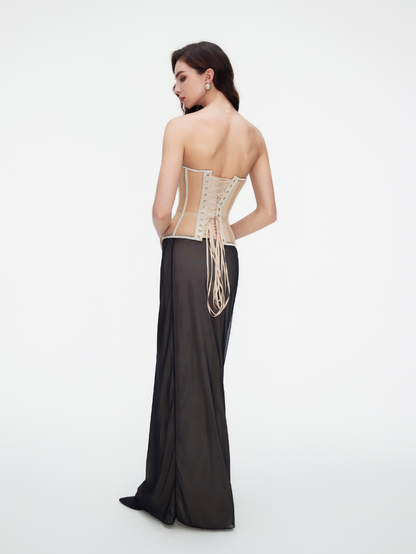 Fashion Ave Rhinestone Trim Secret Form Corset