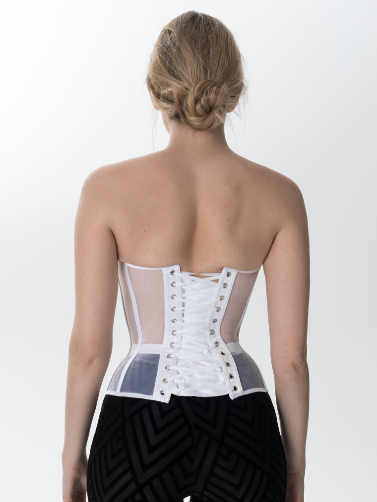 Fashion Ave Secret Form Black Sheer Corset Bra