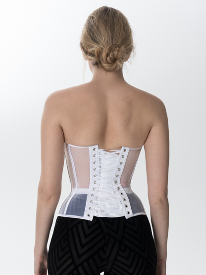 Fashion Ave Secret Form Black Sheer Corset Bra
