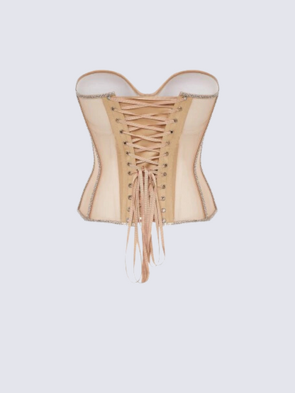 Fashion Ave Rhinestone Trim Secret Form Corset