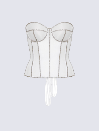 Fashion Ave Rhinestone Trim Secret Form Corset