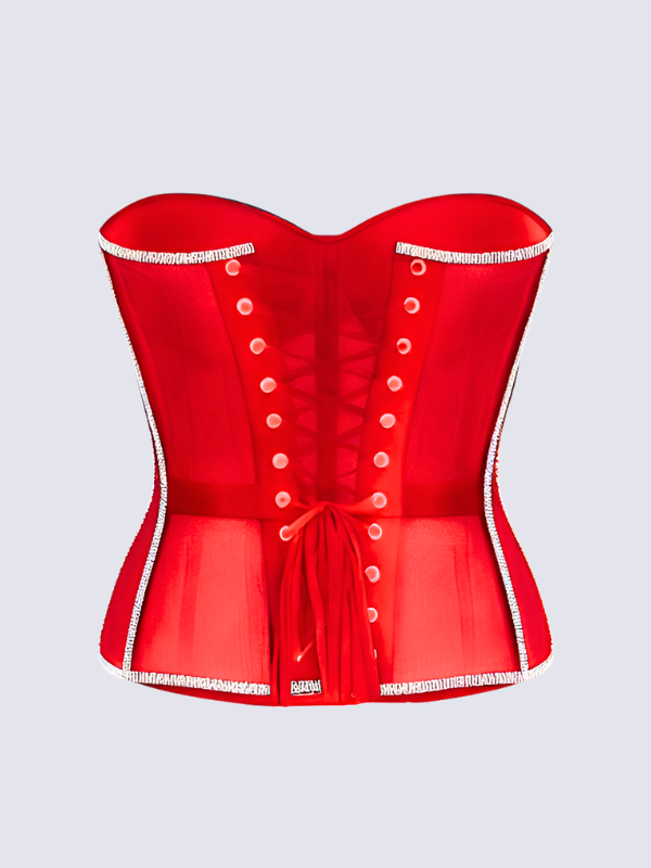 Fashion Ave Rhinestone Trim Secret Form Corset