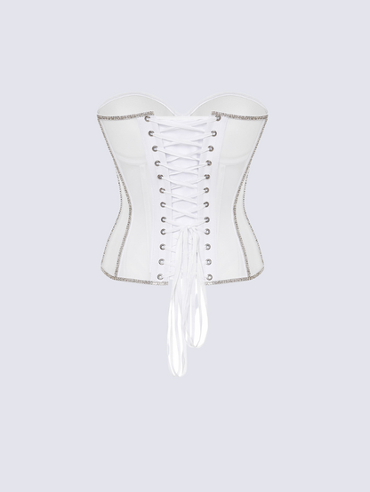 Fashion Ave Rhinestone Trim Secret Form Corset