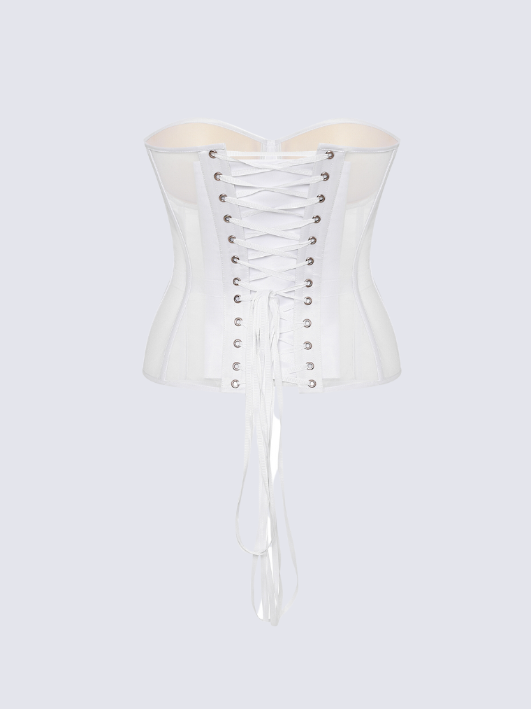 Fashion Ave Secret Form Black Sheer Corset Bra