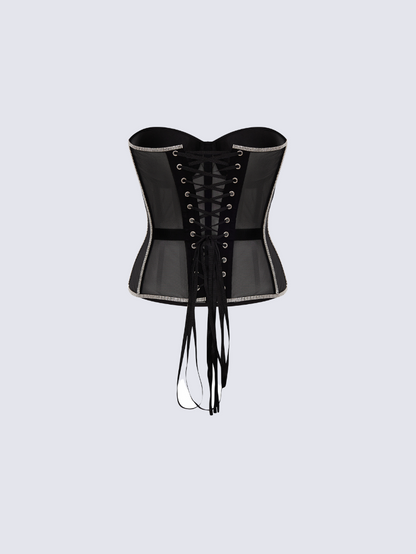 Fashion Ave Rhinestone Trim Secret Form Corset