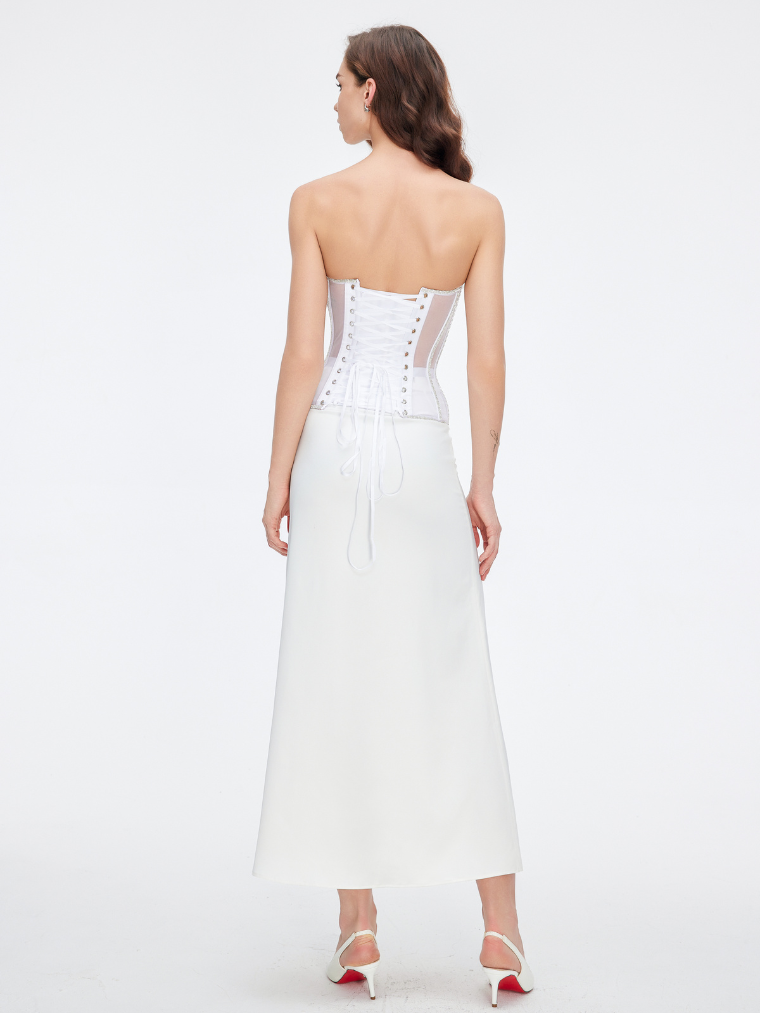 Fashion Ave Rhinestone Trim Secret Form Corset