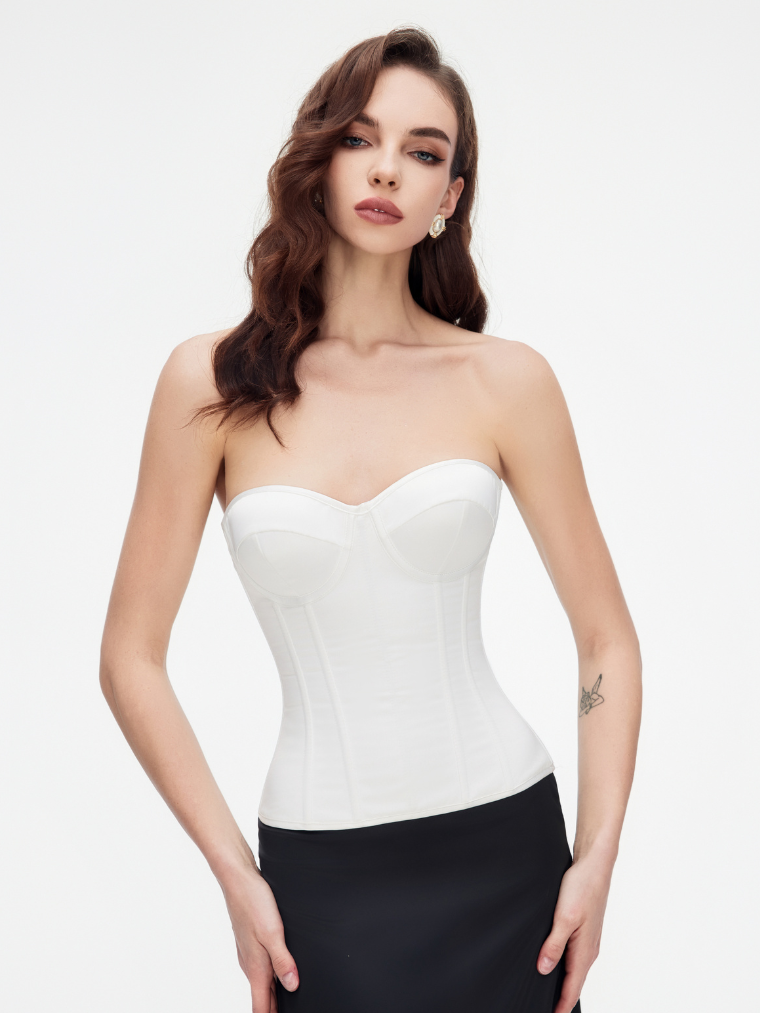 Fashion Ave Satin Sweetheart Corset